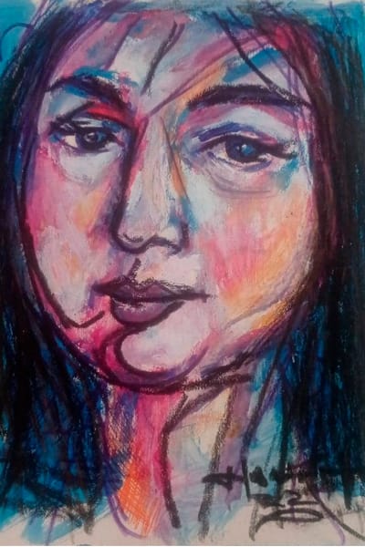 Técnica mixta sobre cartulina Tamaño: 28cm x 21.5 cm Hanoi Vidal