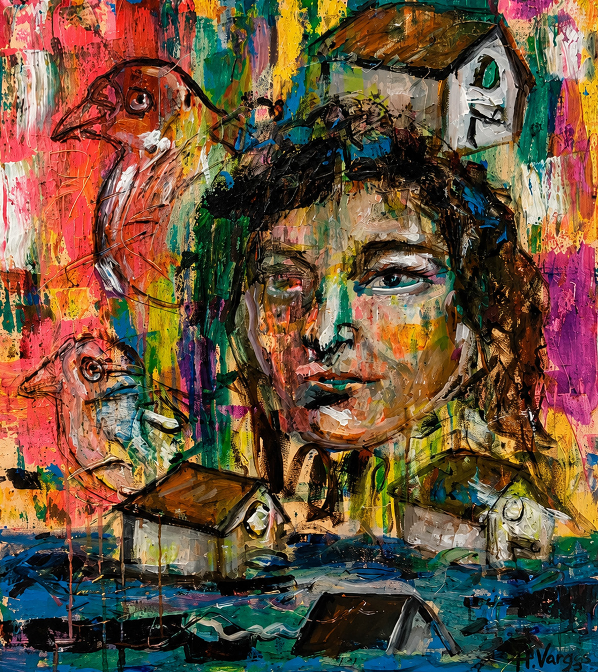 Pintura original de Hanoi Vidal García